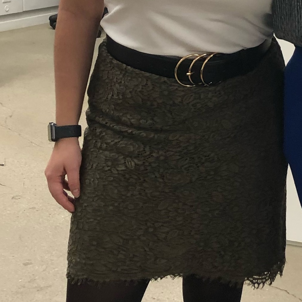 Banana Republic Lace Pencil Skirt, Olive